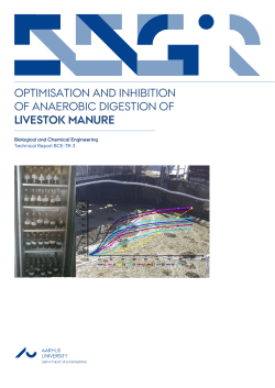 OPTIMISATION AND INHIBITION OF ANAEROBIC DIGESTION OF