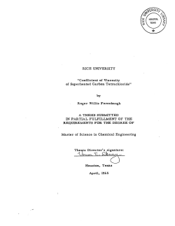 Coefficient of viscosity of superheated tetrachloride.