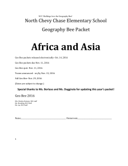 Africa and Asia - Montgomery County Public Schools