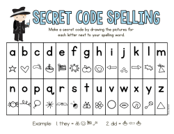 Make a secret code by drawing the pictures for each letter next to