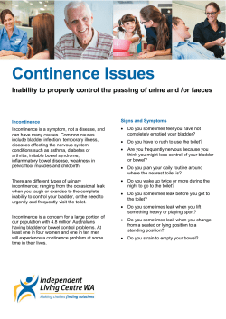 Continence Issues - Independent Living Centre WA