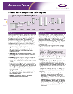 Filters for Compressed Air Dryers