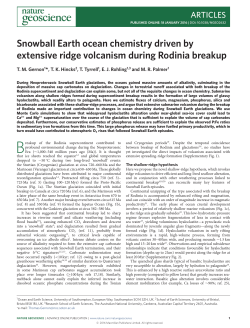 Snowball Earth ocean chemistry driven by extensive ridge