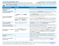 HAP Summary of Benefits and Coverage