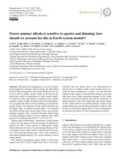 Forest summer albedo is sensitive to species and