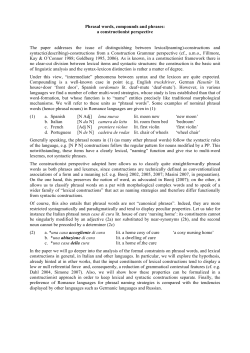 Phrasal words, compounds and phrases: a constructionist