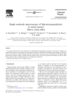 Single molecule spectroscopy of Mg