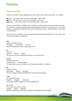 Prefixes - English with Jo