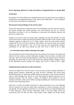 Minister for Trade and Industry Lim Hng Kiang`s speech on the