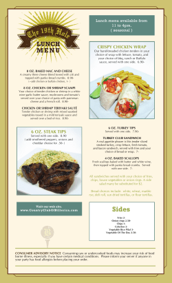 crispy chicken wrap 6 oz. steak tips