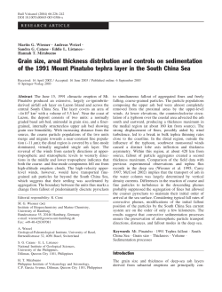 Grain size, areal thickness distribution and controls on