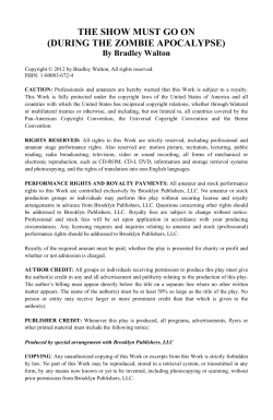 the show must go on (during the zombie apocalypse)