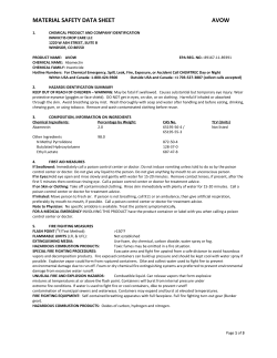 material safety data sheet avow
