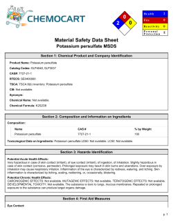 MSDS for Potassium persulfate