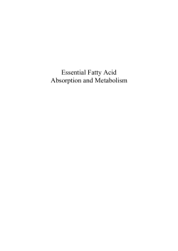 Essential Fatty Acid Absorption and Metabolism - Direct-MS