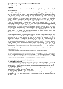 History of Philosophy, lecture/seminar, lecturer: prof