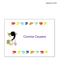 Comma Causers
