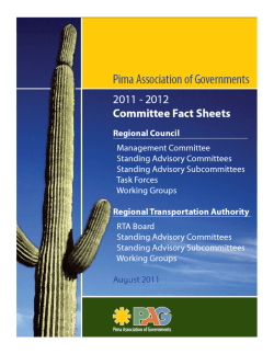 TIP Subcommittee Fact Sheet - Pima Association of Governments