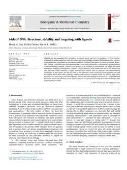 i-Motif DNA: Structure, stability and targeting with ligands