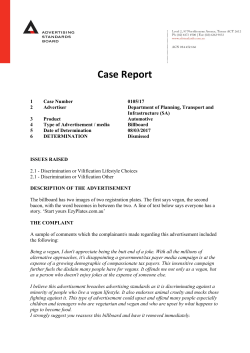 Case Report - Advertising Standards Bureau