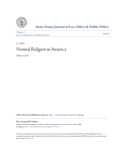Normal Religion in America