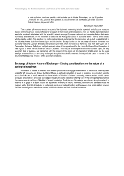 Exchange of Nature, Nature of Exchange &ndash; Closing