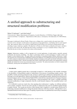 A unified approach to substructuring and structural modification