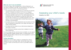 Assessing your child`s needs