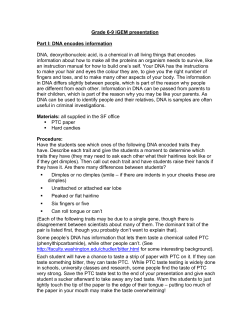 Grade 6-9 iGEM presentation Part I: DNA encodes information DNA