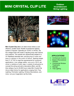 mini crystal clip lite - Lighting and Electronic Design, Inc.