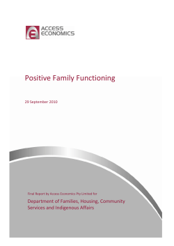 Positive Family Functioning - Department of Social Services