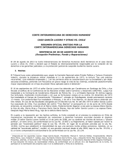 corte interamericana de derechos humanos* caso garc&iacute;a lucero y