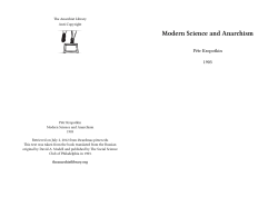 Modern Science and Anarchism