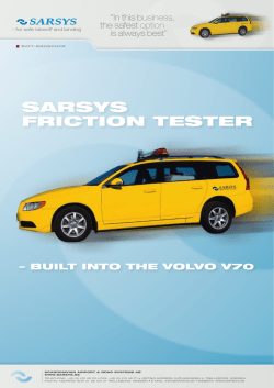 SARSYS FRICTION TESTER