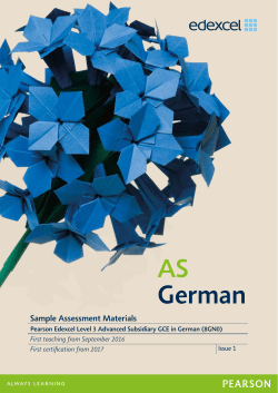 AS German - Edexcel