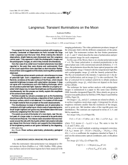Langrenus: Transient Illuminations on the Moon