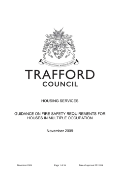 Guidance on Fire Safety Requirements for Houses