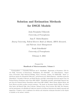 Solution and Estimation Methods for DSGE Models