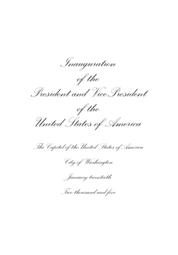 the official program for the 2005 presidential inauguration