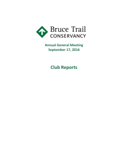 Club Reports - Bruce Trail