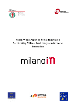 Milan White Paper on Social Innovation Accelerating