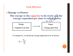 Energy vs Power: The energy is the capacity to do work and the
