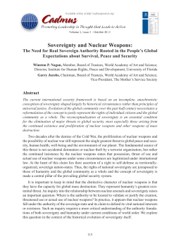 Sovereignty and Nuclear Weapons