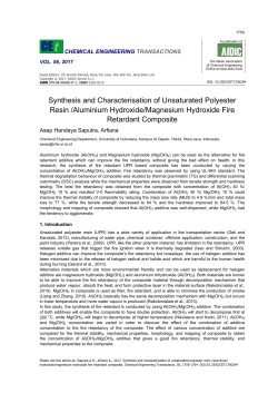 Synthesis and Characterisation of Unsaturated Polyester