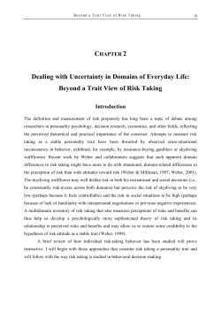 Beyond a Trait View of Risk Taking - diss.fu