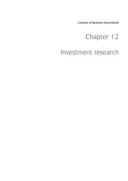 Chapter 12 Investment research