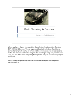 Lecture 8: Fuel Chemistry