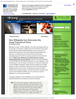 How Wikipedia Can Overcome the Great Firewall of China