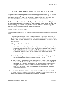File: IND/INDA Page 1 of 2 SCHOOL CEREMONIES AND