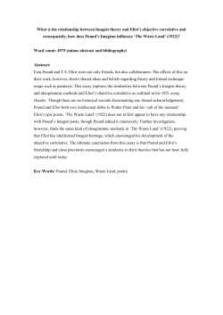 consequently, how does Pound`s Imagism influence
